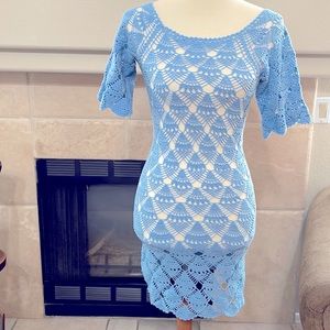 Dress crochet handmade size S new
